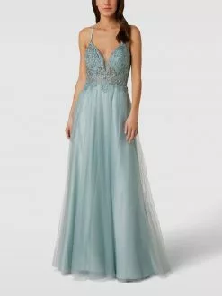 Luxuar Abendkleid Mit Zierbesatz - Mint