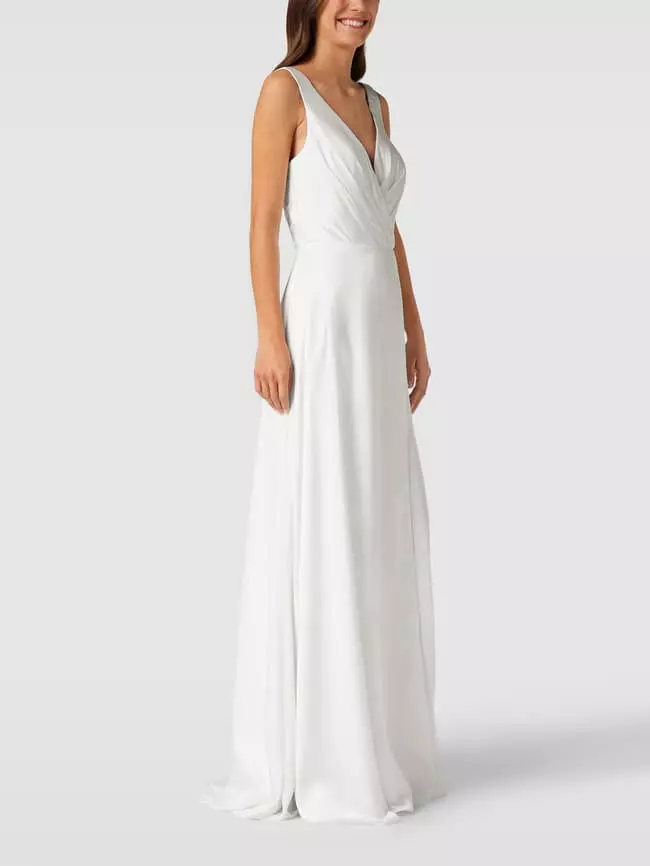 Luxuar Brautkleid Mit Gelegten Falten - Offwhite 6 Luxuar Brautkleid Mit Gelegten Falten - Offwhite – Bild 4