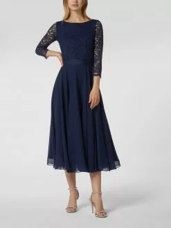 Swing Brautkleid Aus Häkelspitze - Marineblau