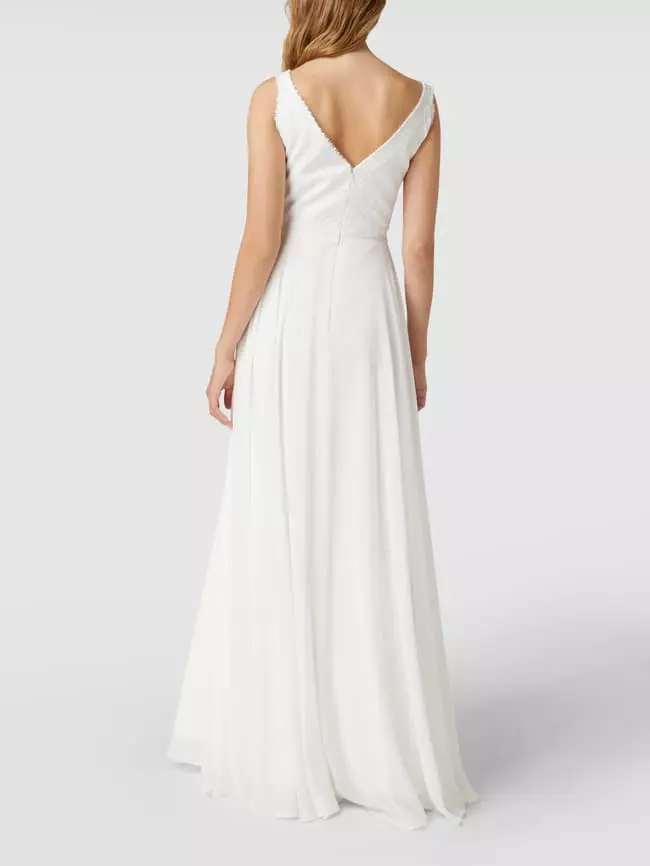 Luxuar Brautkleid Mit Floralen Stickereien - Offwhite 7 Luxuar Brautkleid Mit Floralen Stickereien - Offwhite – Bild 5