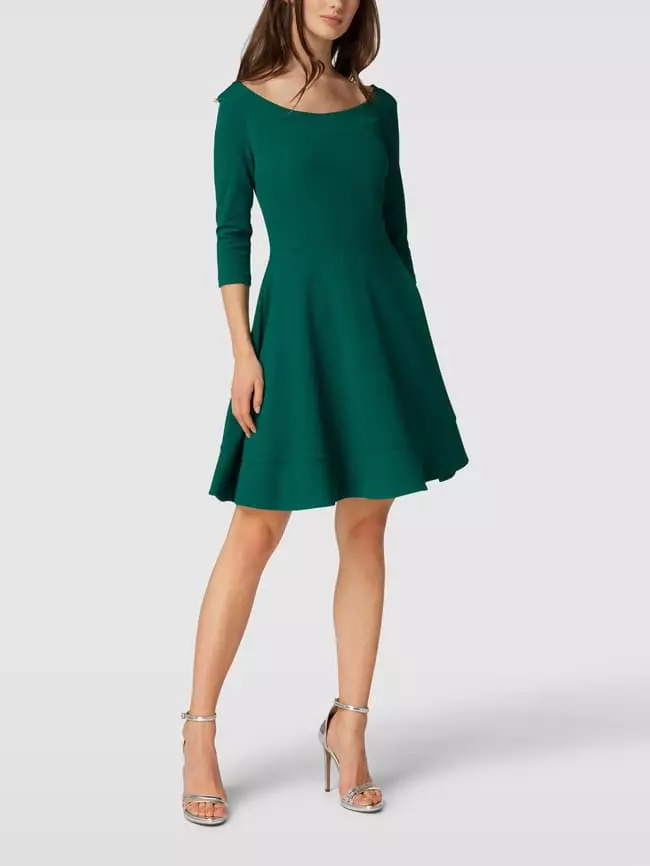 Paradi Cocktailkleid Mit U-Boot-Ausschnitt - Smaragdgrün 3 Paradi Cocktailkleid Mit U-Boot-Ausschnitt - Smaragdgrün