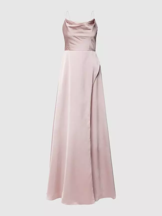 Luxuar Abendkleid Mit Wasserfall-Ausschnitt - Flieder 4 Luxuar Abendkleid Mit Wasserfall-Ausschnitt - Flieder – Bild 2