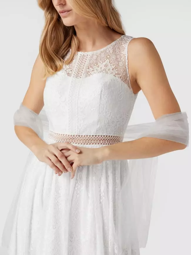 Unique Brautkleid Mit Floraler Spitze - Offwhite 8 Unique Brautkleid Mit Floraler Spitze - Offwhite – Bild 6