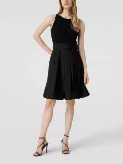 Lauren Ralph Lauren Knielanges Cocktailkleid Mit Taillengürtel Modell 'YURI' - Schwarz