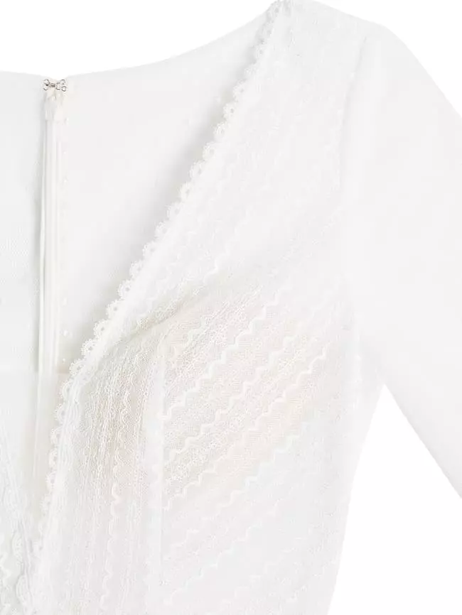 Luxuar Brautkleid Aus Tüll Mit Zierborten - Offwhite 4 Luxuar Brautkleid Aus Tüll Mit Zierborten - Offwhite – Bild 2