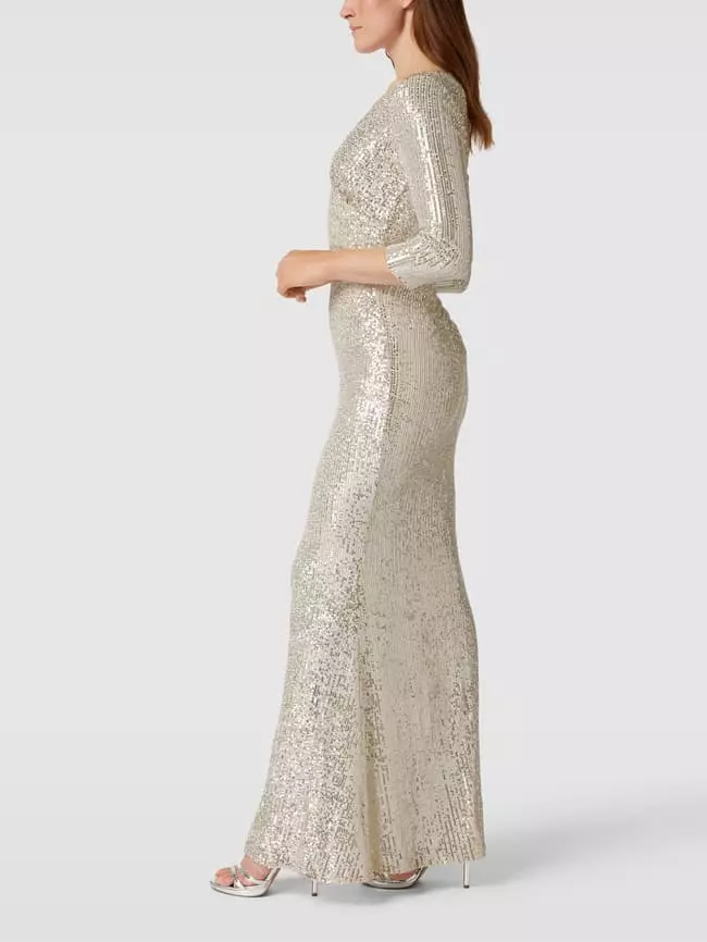 Christian Berg Cocktail Abendkleid Mit Paillettenbesatz - Sand 6 Christian Berg Cocktail Abendkleid Mit Paillettenbesatz - Sand – Bild 4
