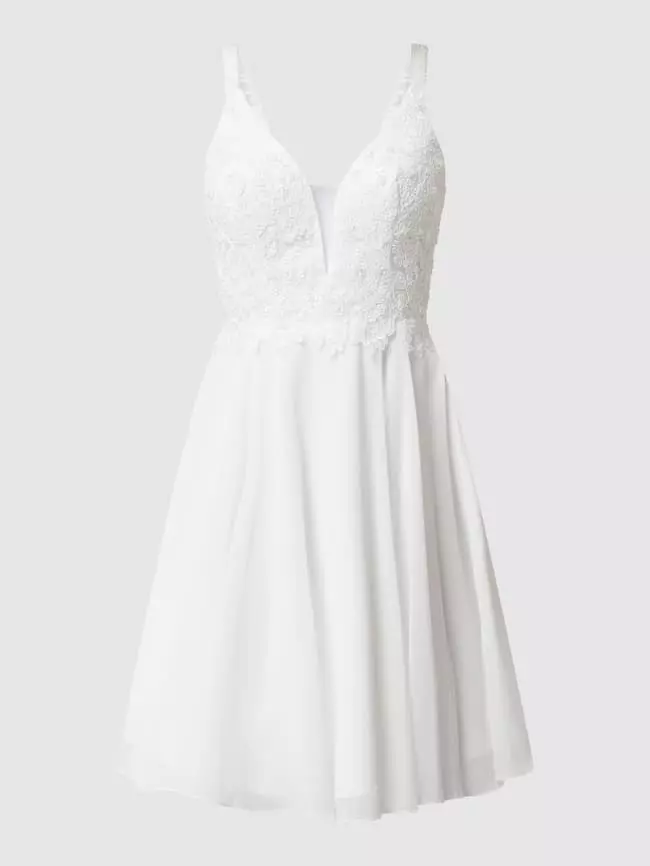 Luxuar Cocktailkleid Mit Herz-Ausschnitt - Offwhite 4 Luxuar Cocktailkleid Mit Herz-Ausschnitt - Offwhite – Bild 2