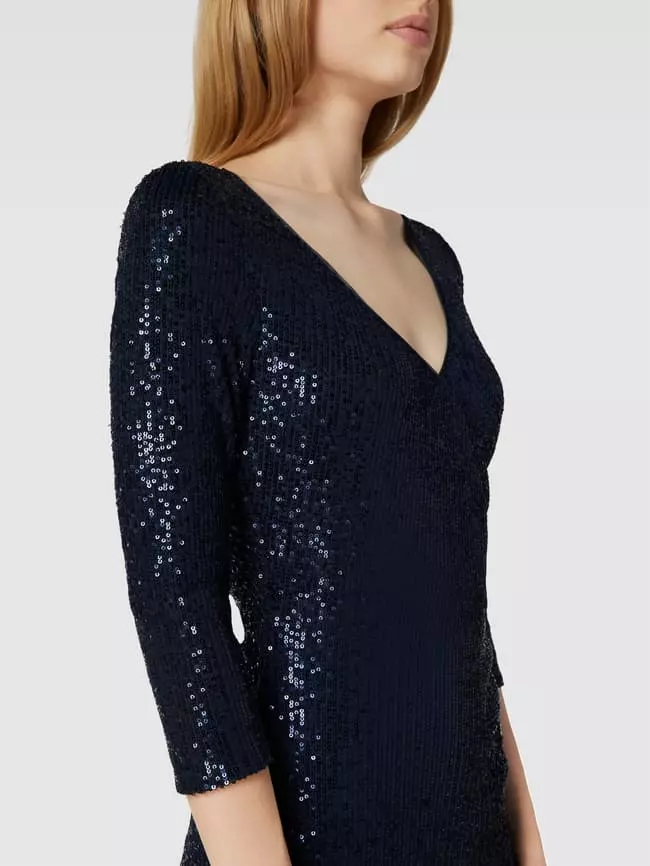 Christian Berg Cocktail Abendkleid Mit Paillettenbesatz - Dunkelblau 5 Christian Berg Cocktail Abendkleid Mit Paillettenbesatz - Dunkelblau – Bild 3