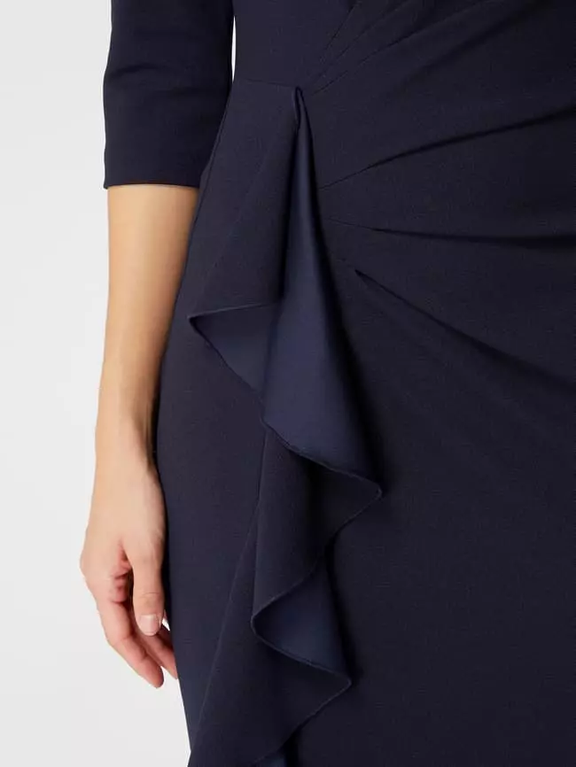 Paradi Cocktailkleid Mit Drapierung Und Volantbesatz - Dunkelblau 5 Paradi Cocktailkleid Mit Drapierung Und Volantbesatz - Dunkelblau – Bild 3