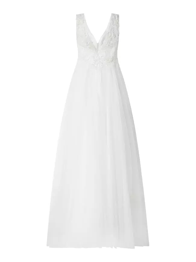 Luxuar Brautkleid Mit Pailletten Und Zierperlen - Offwhite 9 Luxuar Brautkleid Mit Pailletten Und Zierperlen - Offwhite – Bild 7