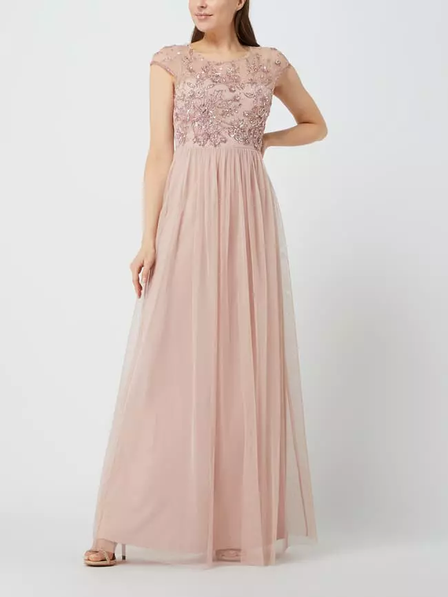 Christian Berg Cocktail Abendkleid Mit Stickereien - Altrosa 3 Christian Berg Cocktail Abendkleid Mit Stickereien - Altrosa