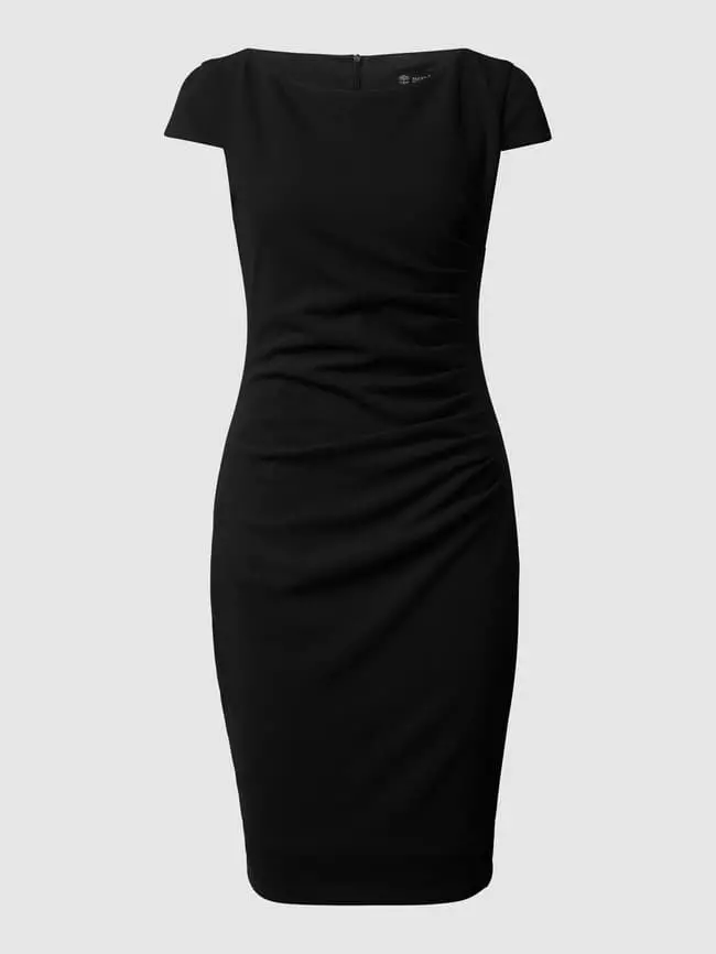 Paradi Cocktailkleid Mit Angeschnittenen Ärmeln Und Raffungen - Schwarz 4 Paradi Cocktailkleid Mit Angeschnittenen Ärmeln Und Raffungen - Schwarz – Bild 2