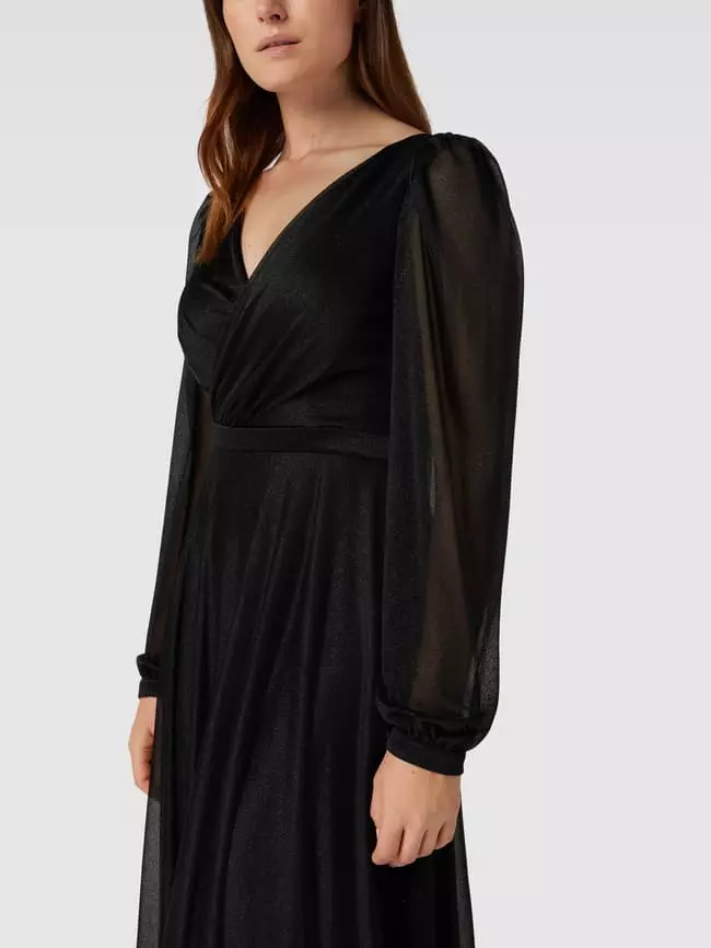 TROYDEN COLLECTION Abendkleid In Wickel-Optik - Schwarz 5 TROYDEN COLLECTION Abendkleid In Wickel-Optik - Schwarz – Bild 3