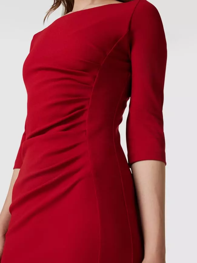 Paradi Cocktailkleid Mit 3/4-Ärmeln Und Raffungen - Rot 5 Paradi Cocktailkleid Mit 3/4-Ärmeln Und Raffungen - Rot – Bild 3
