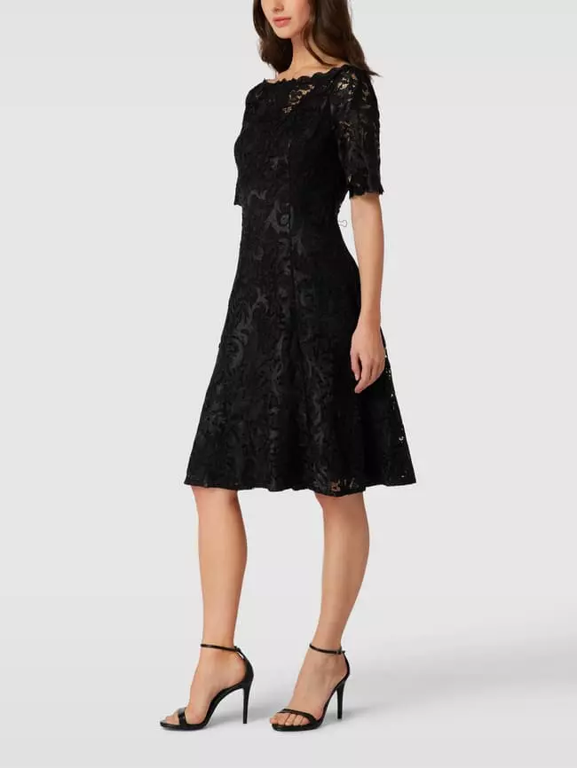 Adrianna Papell Cocktailkleid Mit Floralem Muster - Schwarz 6 Adrianna Papell Cocktailkleid Mit Floralem Muster - Schwarz – Bild 4