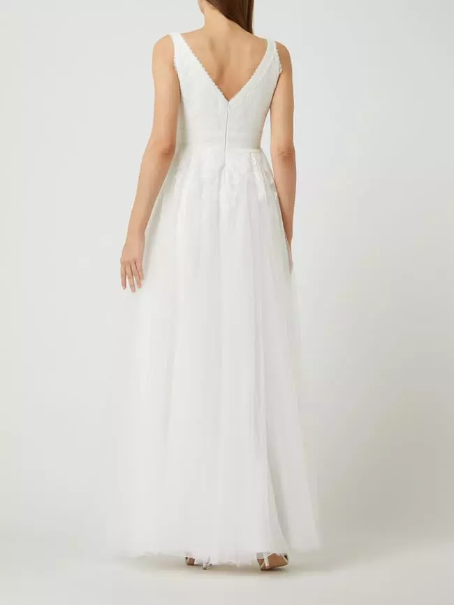 Luxuar Brautkleid Mit Stola - Offwhite 6 Luxuar Brautkleid Mit Stola - Offwhite – Bild 4