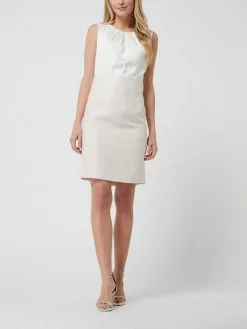 Christian Berg Cocktail Cocktailkleid Aus Satin Und Bouclé - Sand Meliert