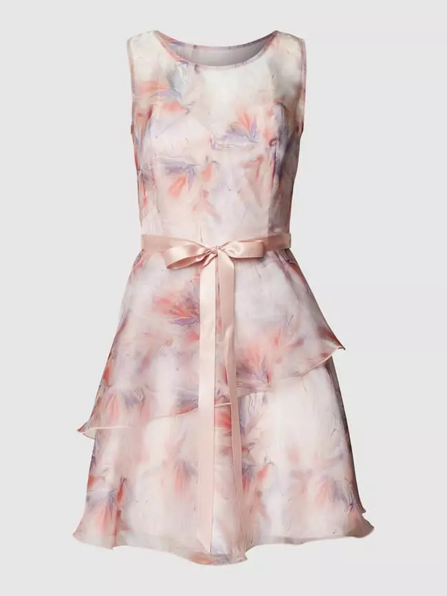 Swing Cocktailkleid Mit Floralem Muster - Rosé 4 Swing Cocktailkleid Mit Floralem Muster - Rosé – Bild 2