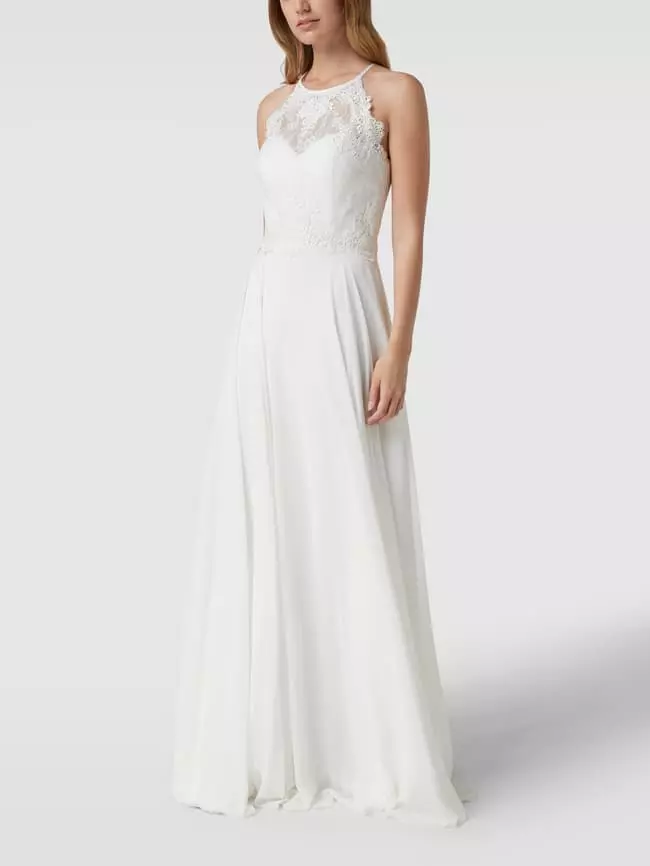 Luxuar Brautkleid Mit Floralen Stickereien Und Zierperlen - Offwhite 3 Luxuar Brautkleid Mit Floralen Stickereien Und Zierperlen - Offwhite