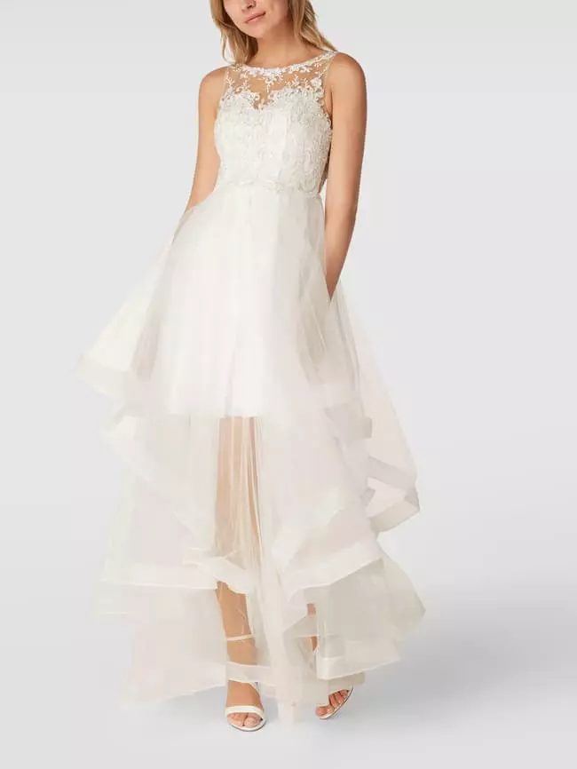 Laona Brautkleid Mit Floralen Stickereien Und Zierperlen - Offwhite 6 Laona Brautkleid Mit Floralen Stickereien Und Zierperlen - Offwhite – Bild 4