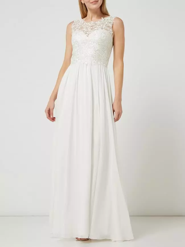 Mascara Brautkleid Mit Floralen Stickereien - Offwhite 3 Mascara Brautkleid Mit Floralen Stickereien - Offwhite