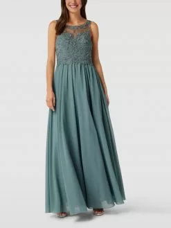 Laona Abendkleid Mit Ziersteinen Und Floralen Stickereien - Schilf