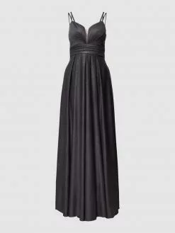 Jake*s Cocktail Abendkleid Mit Effektgarn - Dunkelgrau