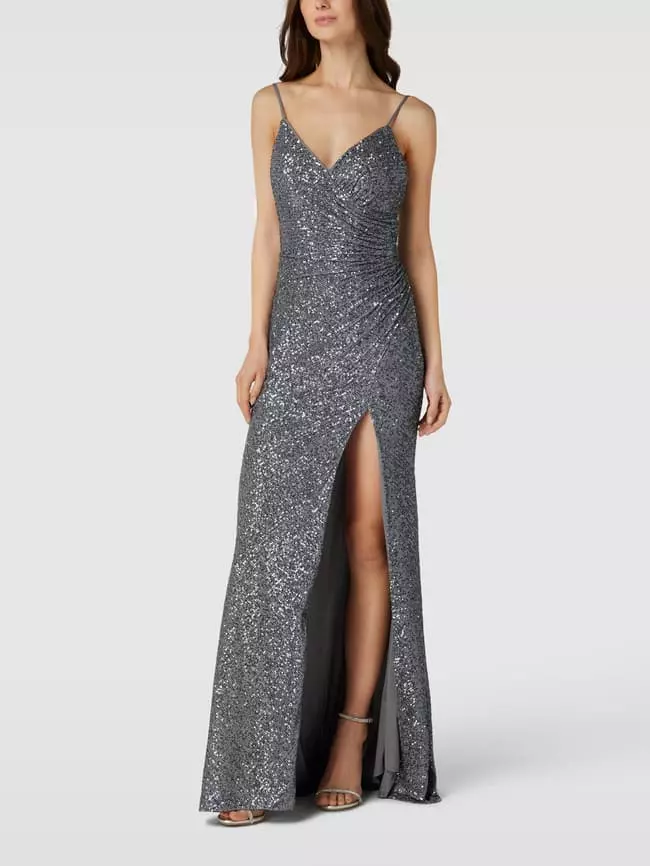 Mascara Abendkleid Mit Herz-Ausschnitt - Graphit 3 Mascara Abendkleid Mit Herz-Ausschnitt - Graphit