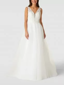 Luxuar Brautkleid Mit Zierbesatz - Offwhite