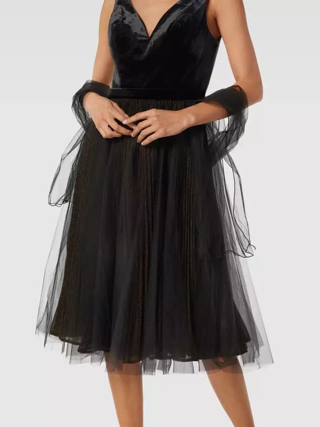 Unique Cocktailkleid Mit Herz-Ausschnitt - Schwarz 5 Unique Cocktailkleid Mit Herz-Ausschnitt - Schwarz – Bild 3