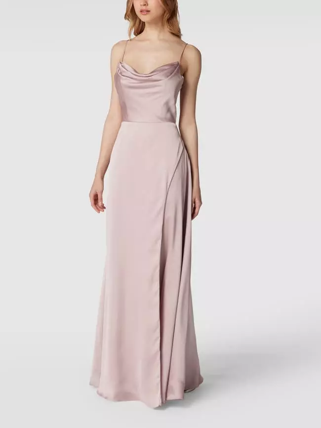 Luxuar Abendkleid Mit Wasserfall-Ausschnitt - Flieder 6 Luxuar Abendkleid Mit Wasserfall-Ausschnitt - Flieder – Bild 4