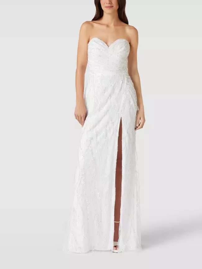 Luxuar Brautkleid Mit Pailletten- Und Ziersteinbesatz - Offwhite 9 Luxuar Brautkleid Mit Pailletten- Und Ziersteinbesatz - Offwhite – Bild 7