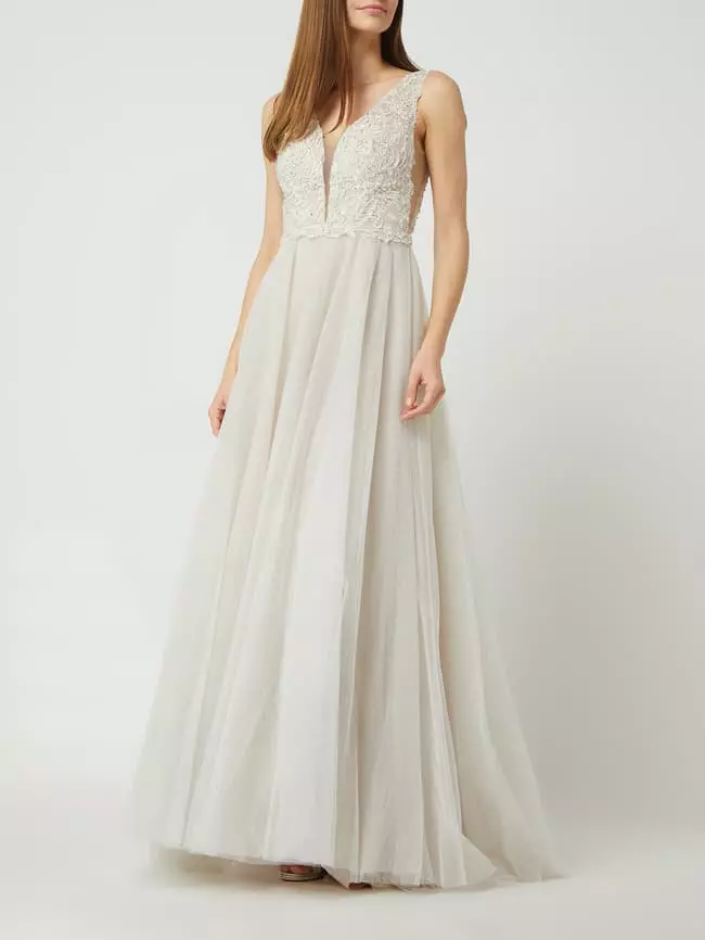 Luxuar Brautkleid Aus Tüll - Offwhite 3 Luxuar Brautkleid Aus Tüll - Offwhite