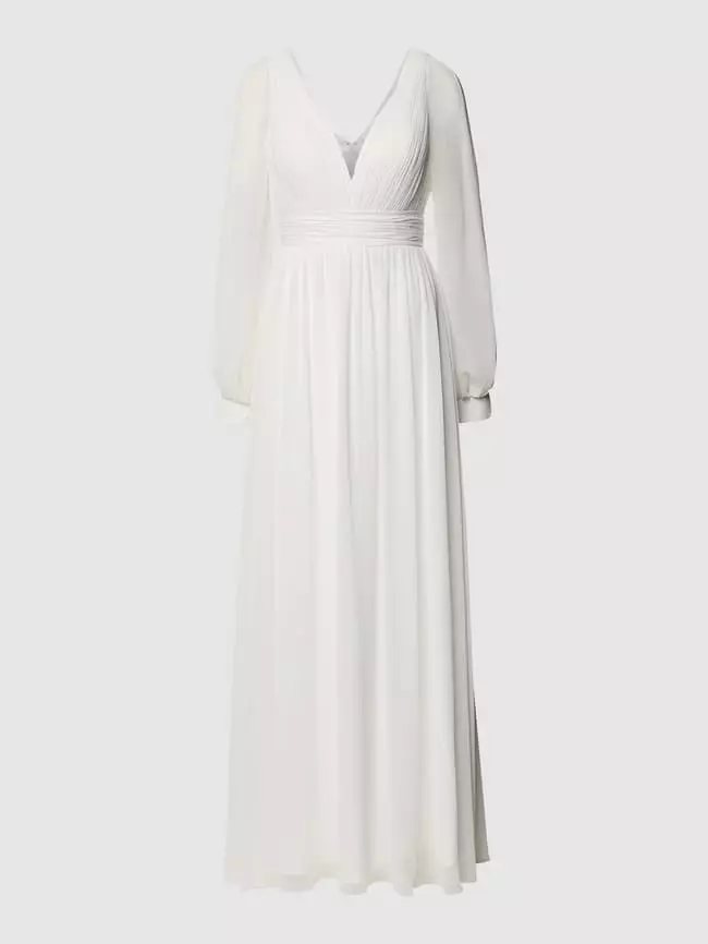 Mascara Brautkleid Mit Plisseefalten - Offwhite 4 Mascara Brautkleid Mit Plisseefalten - Offwhite – Bild 2