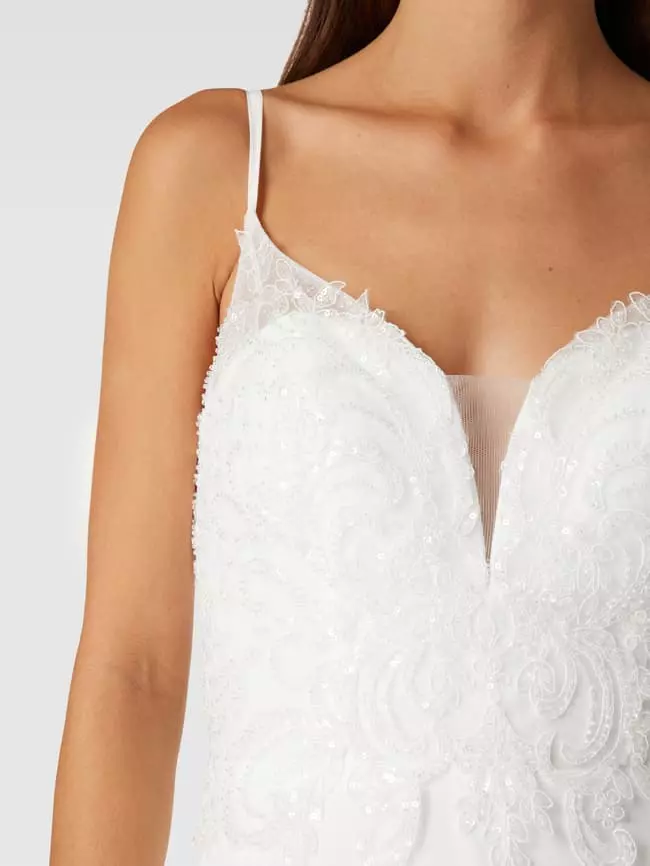 Mascara Brautkleid Mit Floralen Stickereien - Offwhite 5 Mascara Brautkleid Mit Floralen Stickereien - Offwhite – Bild 3