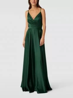 Mascara Abendkleid Mit Gelegten Falten - Dunkelgrün