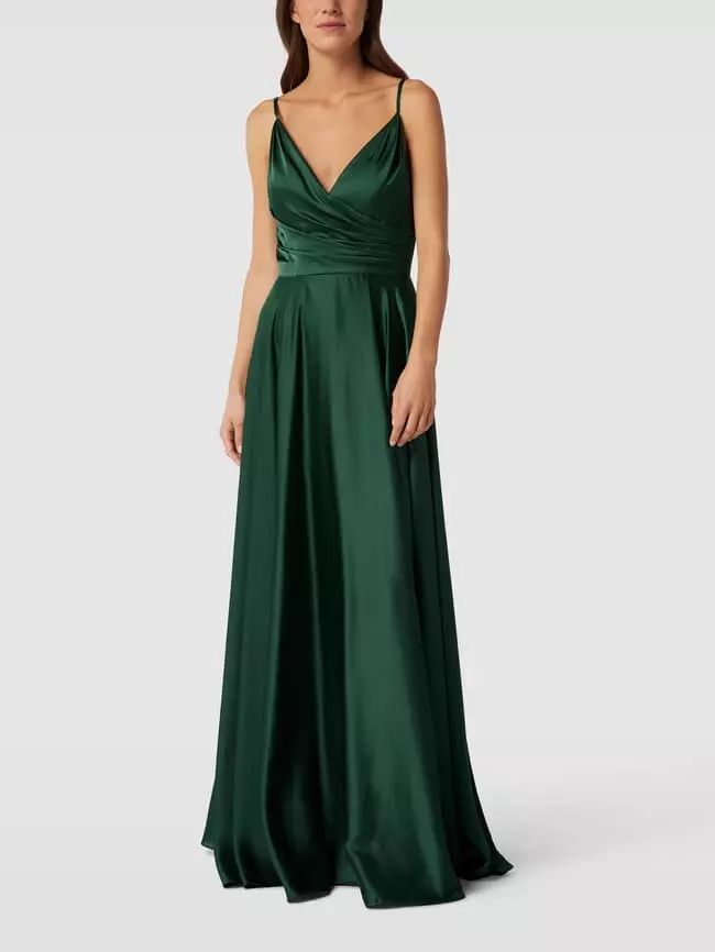 Mascara Abendkleid Mit Gelegten Falten - Dunkelgrün 3 Mascara Abendkleid Mit Gelegten Falten - Dunkelgrün