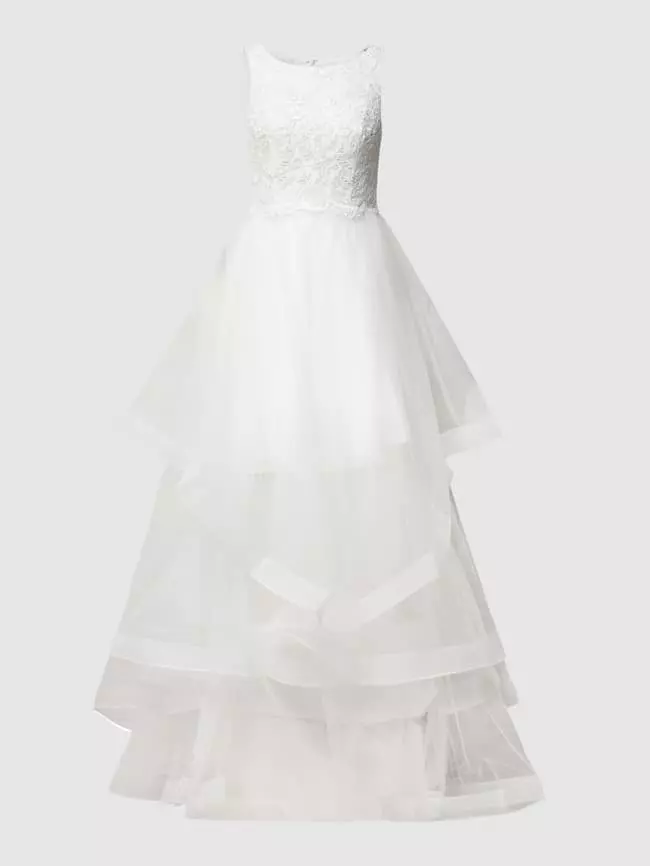 Laona Brautkleid Mit Floralen Stickereien Und Zierperlen - Offwhite 4 Laona Brautkleid Mit Floralen Stickereien Und Zierperlen - Offwhite – Bild 2