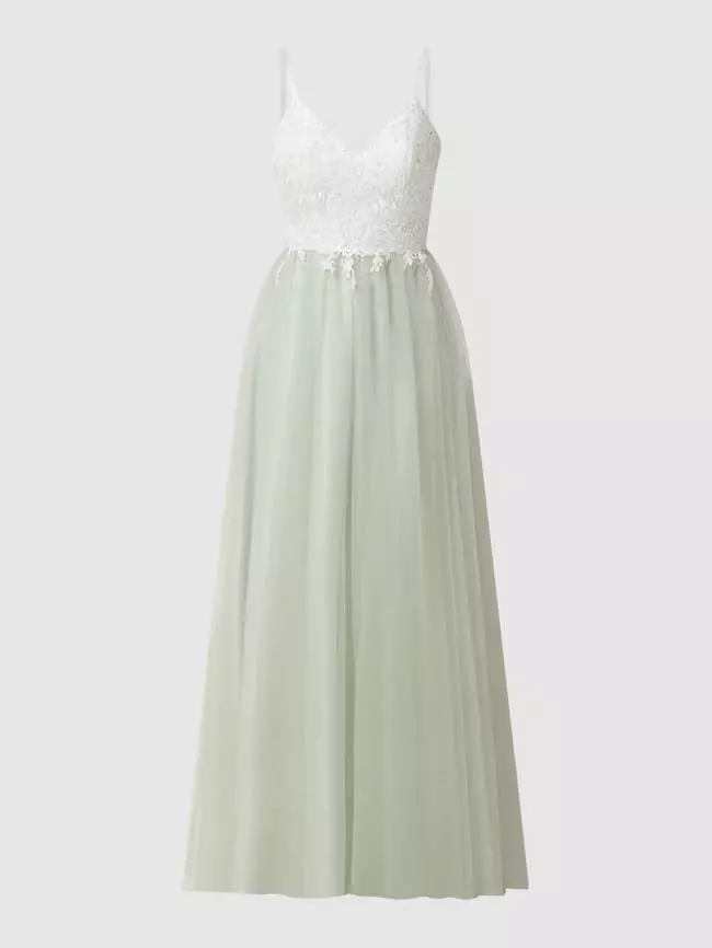 Luxuar Abendkleid Aus Spitze Und Tüll - Mint 4 Luxuar Abendkleid Aus Spitze Und Tüll - Mint – Bild 2