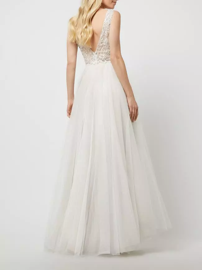 Luxuar Brautkleid Mit Zierbesatz - Offwhite 6 Luxuar Brautkleid Mit Zierbesatz - Offwhite – Bild 4