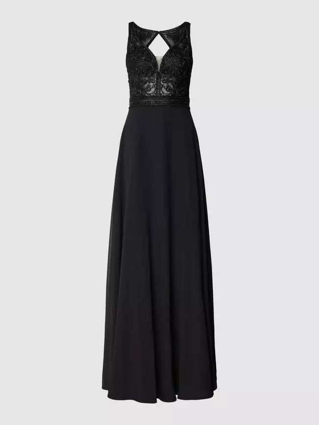 Luxuar Abendkleid Mit Ziersteinbesatz - Schwarz 4 Luxuar Abendkleid Mit Ziersteinbesatz - Schwarz – Bild 2