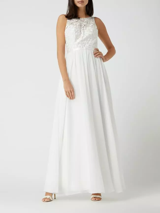 Luxuar Brautkleid Mit Floralen Stickereien - Offwhite 3 Luxuar Brautkleid Mit Floralen Stickereien - Offwhite