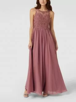 Laona Abendkleid Mit Ziersteinen Und Floralen Stickereien - Altrosa