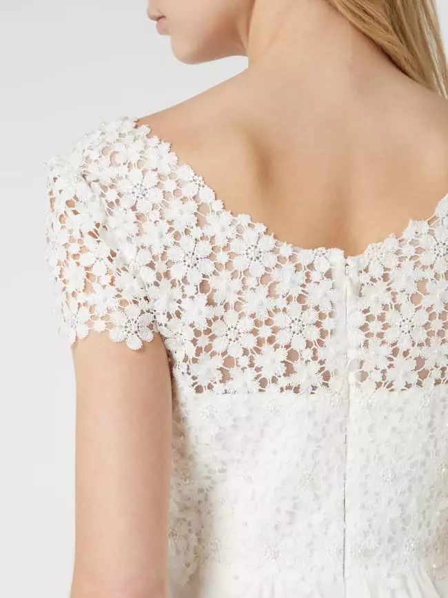 Luxuar Brautkleid Aus Häkelspitze Und Chiffon - Offwhite 9 Luxuar Brautkleid Aus Häkelspitze Und Chiffon - Offwhite – Bild 7