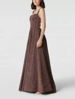 Mascara Abendkleid In Schimmernder Optik - Aubergine