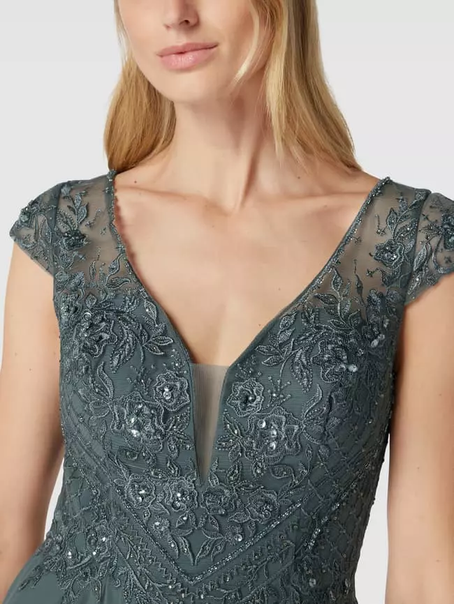 Luxuar Abendkleid Mit Zierbesatz - Graphit 5 Luxuar Abendkleid Mit Zierbesatz - Graphit – Bild 3